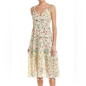 ALI & JAY Floral Midi Dress - Cream, Yellow, Pink, Green - Medium